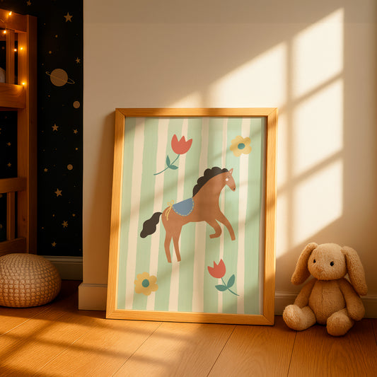 Whimsical Horse Nursery Wall Art