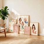 Framed Mermaid Gallery Wall print styled in a nursery