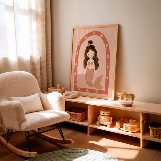 Marina — Boho Mermaid Nursery Print