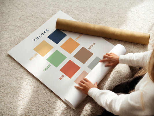 Colors Educational Poster, Montessori Nursery Wall Art
