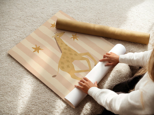 Whimsical Giraffe Nursery Wall Art