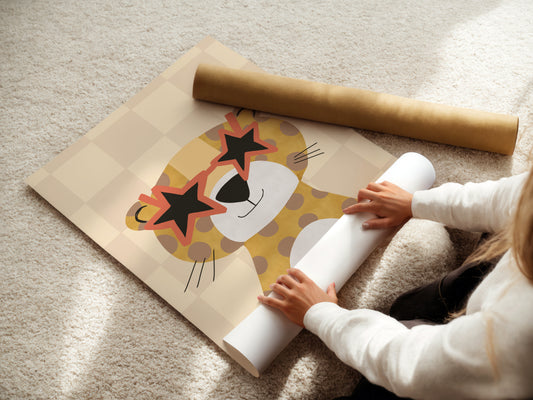 Cool Cheetah Playful Nursery Wall Art