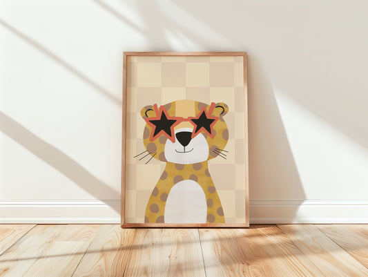 Cool Cheetah Playful Nursery Wall Art