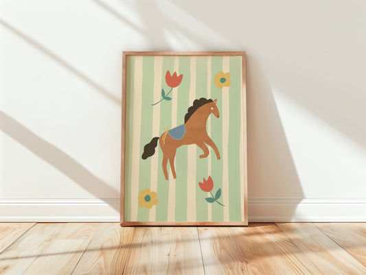 Whimsical Horse Nursery Wall Art